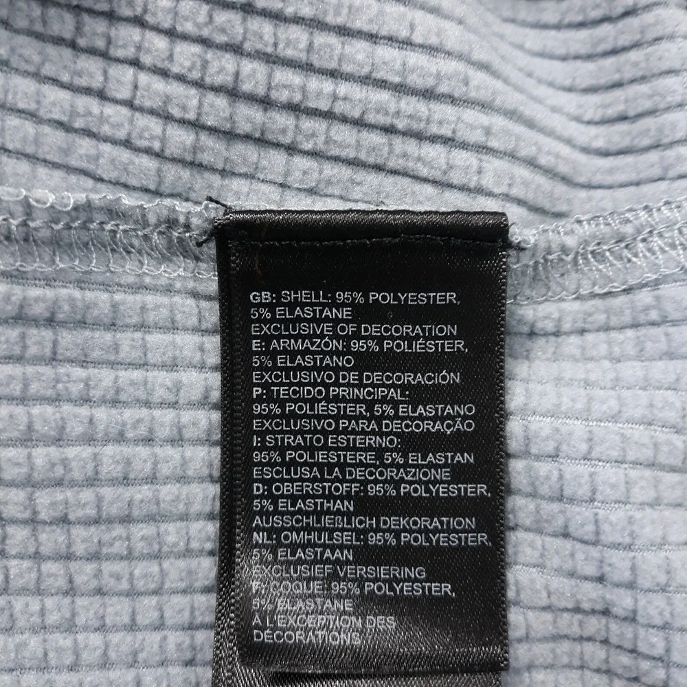 The North Face Pullover Sweatshirt 1/2 Zip Mens Size Medium Gray Waffle Knit
